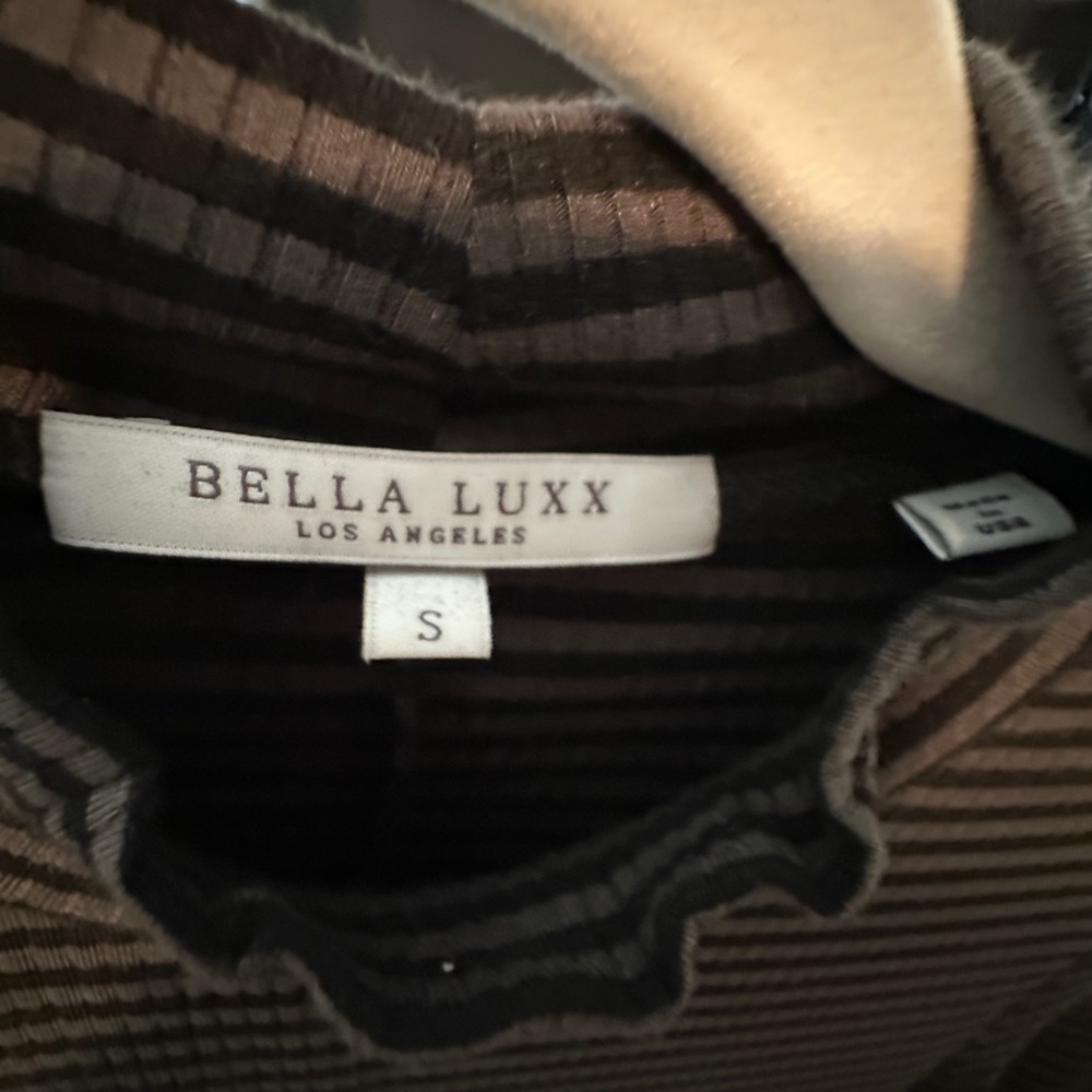 Bella Luxx | Stripe Rib Mock Neck Mini Dress - Picture 4 of 4